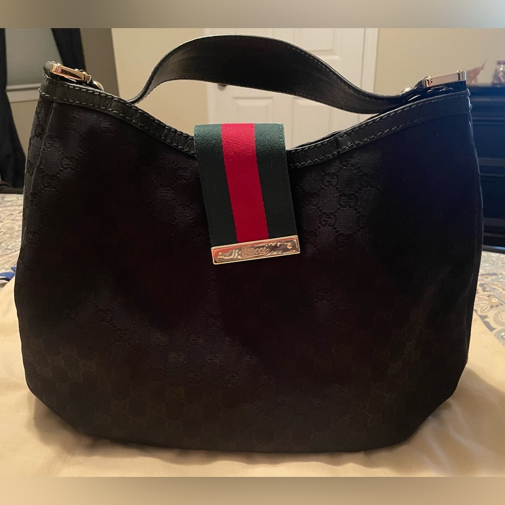 GUCCI Monogram Web Hobo - Picture 2 of 9
